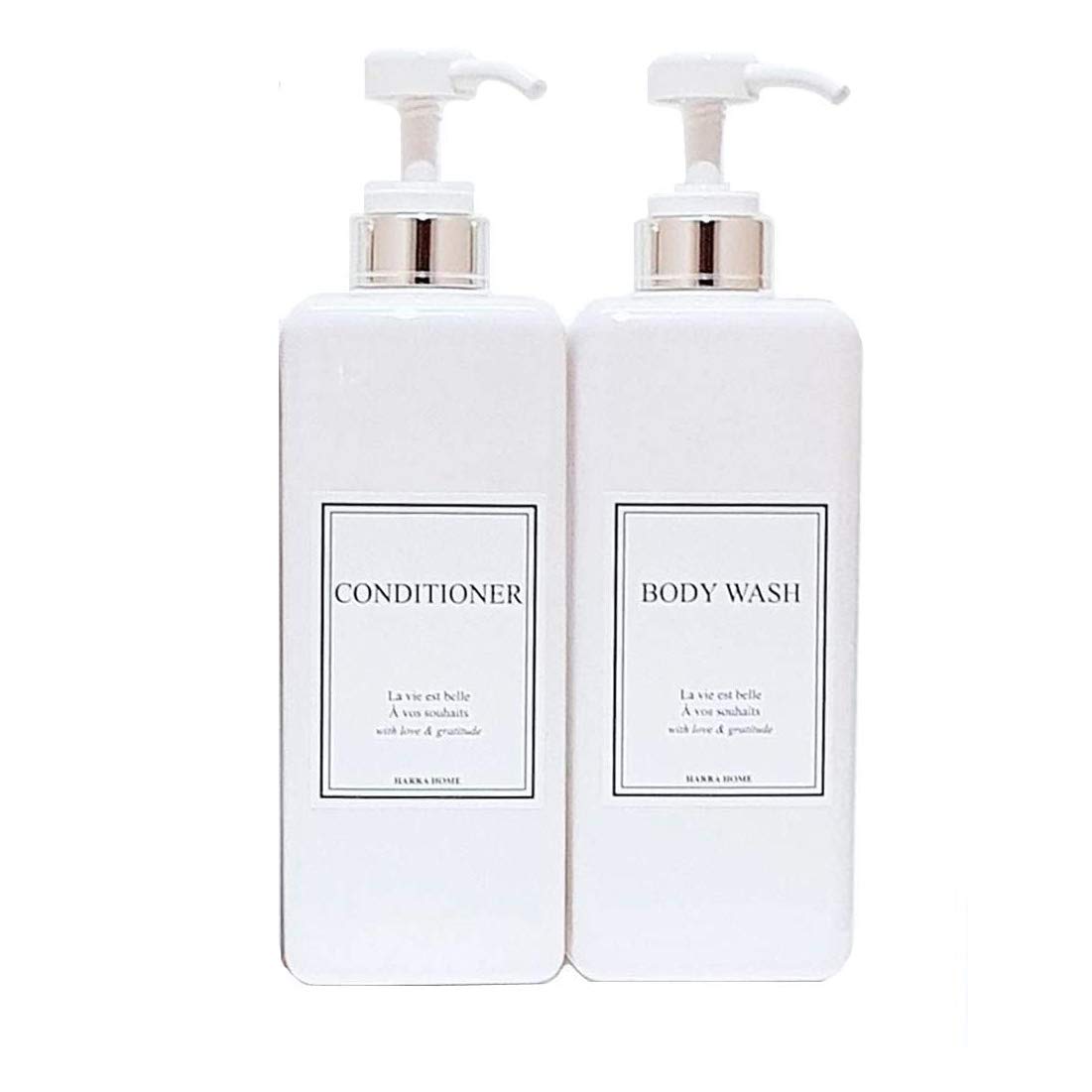 Empty Plastic Pump Bottles Square Shampoo Bottle Conditioner Soap Lotion Refillable, Bpa Free For Body Wash, Moisturizer, Face C