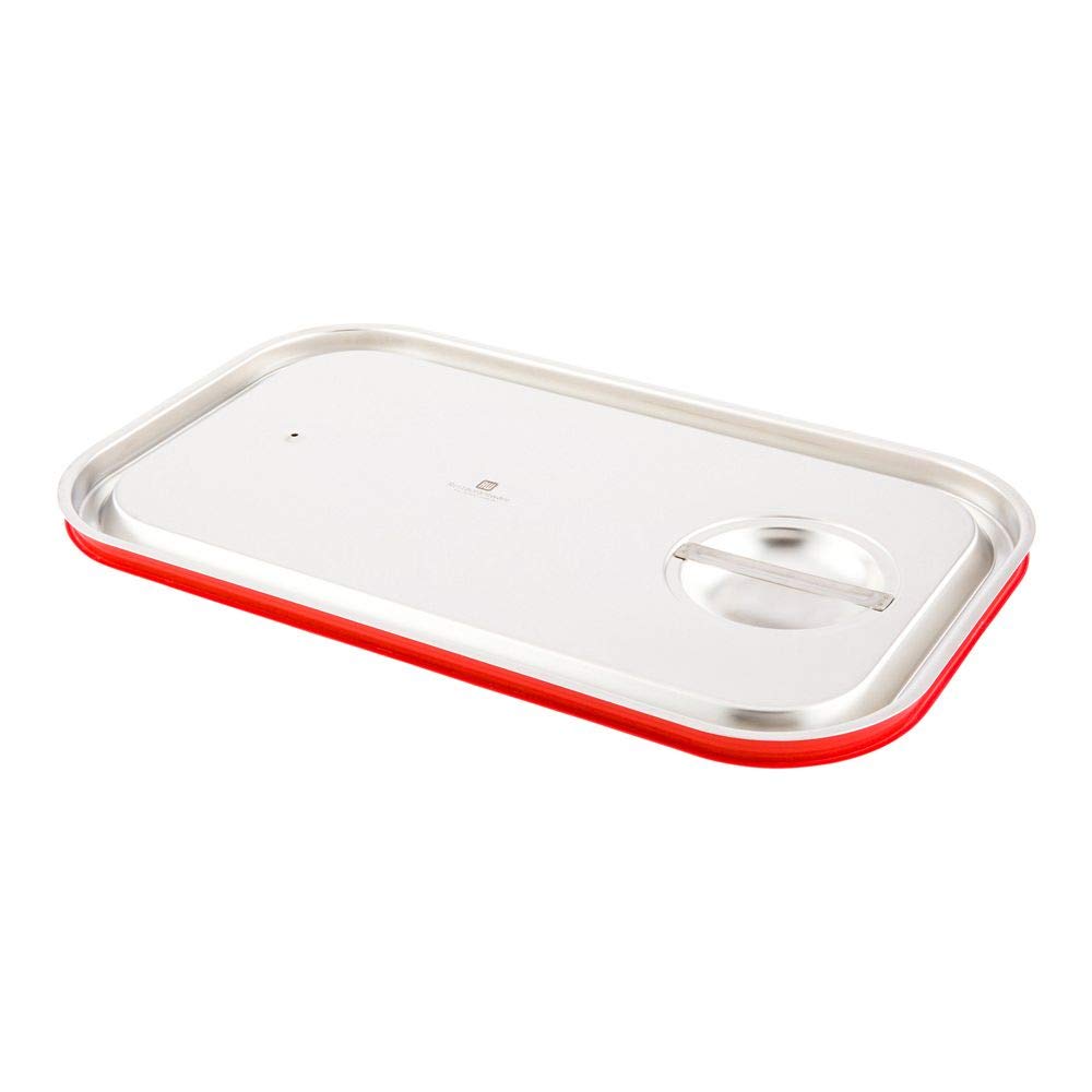 Restaurantware Lid Only: Met Lux Half Size Steam Table Pan Lid 1 Travel Hotel Pan Lid - Built-In Leakproof Silicone Seal Stainle