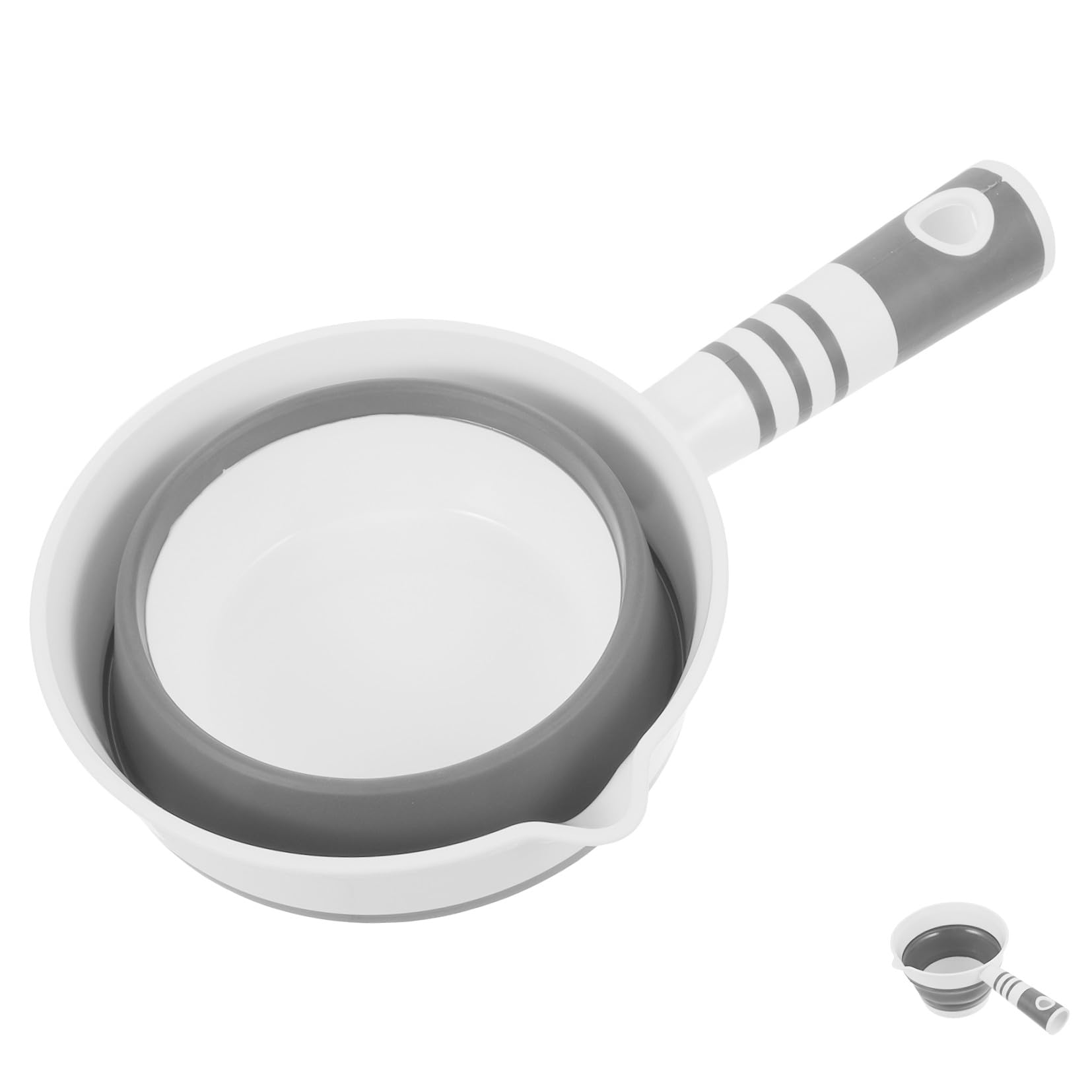 PRETYZOOM Foldable Water Scoop 10.39In Kitchen Ladle with Hanging Hole Collapsible Water Ladle for Home Cooking and Fruit Washin