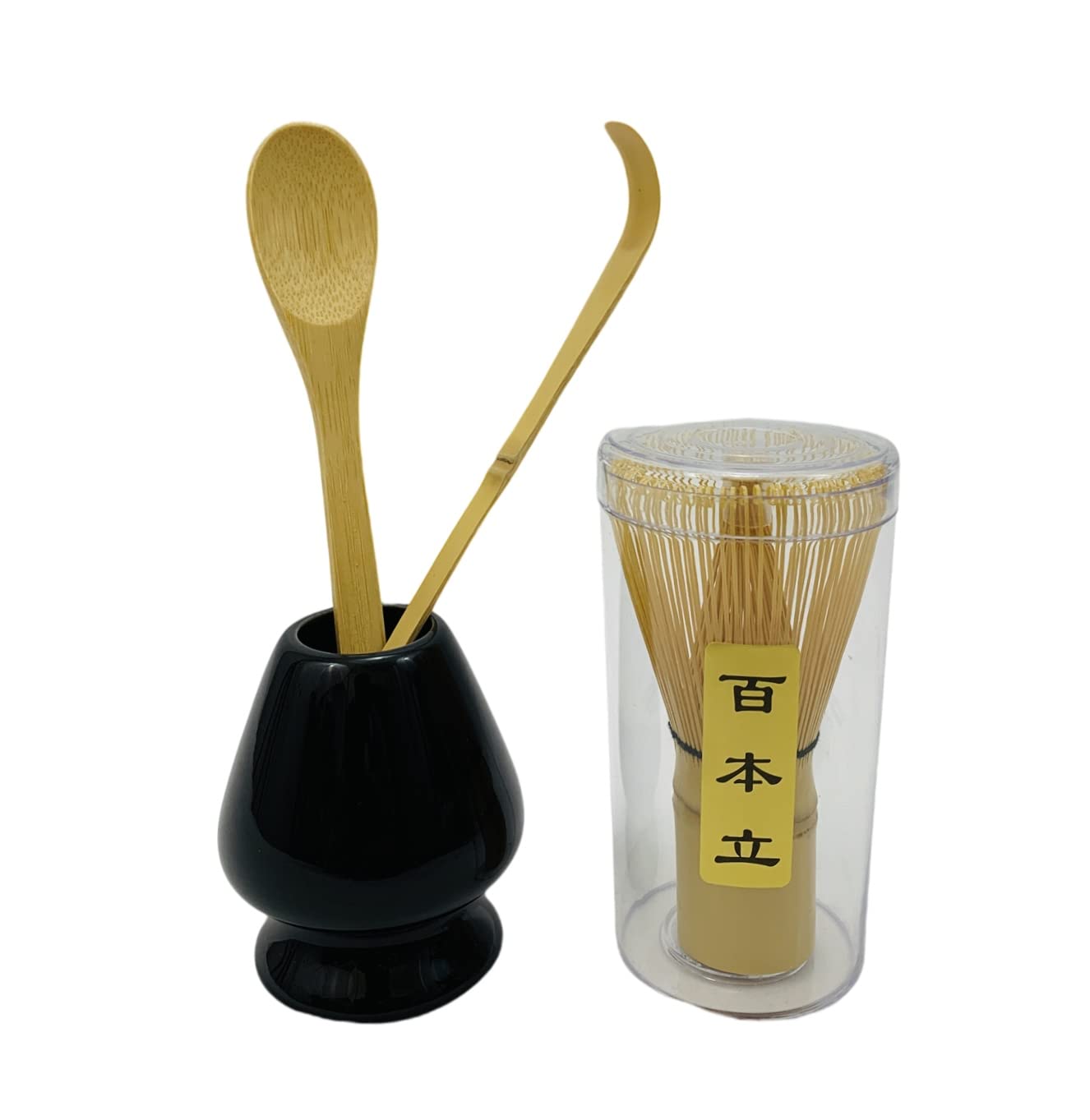Japanbargain 4727, Matcha Whisk Set Japanese Chasen Bamboo Whisk Tea Spoon And Tea Scoop Chashaku And Whisk Stand Green Tea Cere