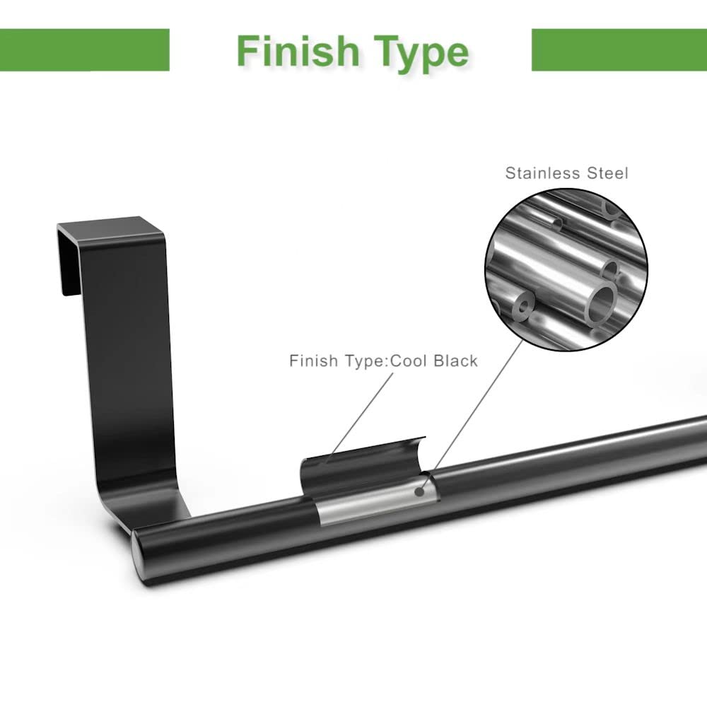 9'' Over The Cabinet Towel Bar, Hand Towel And Washcloth Rack For Bathroom And Kitchen, 2 Pack