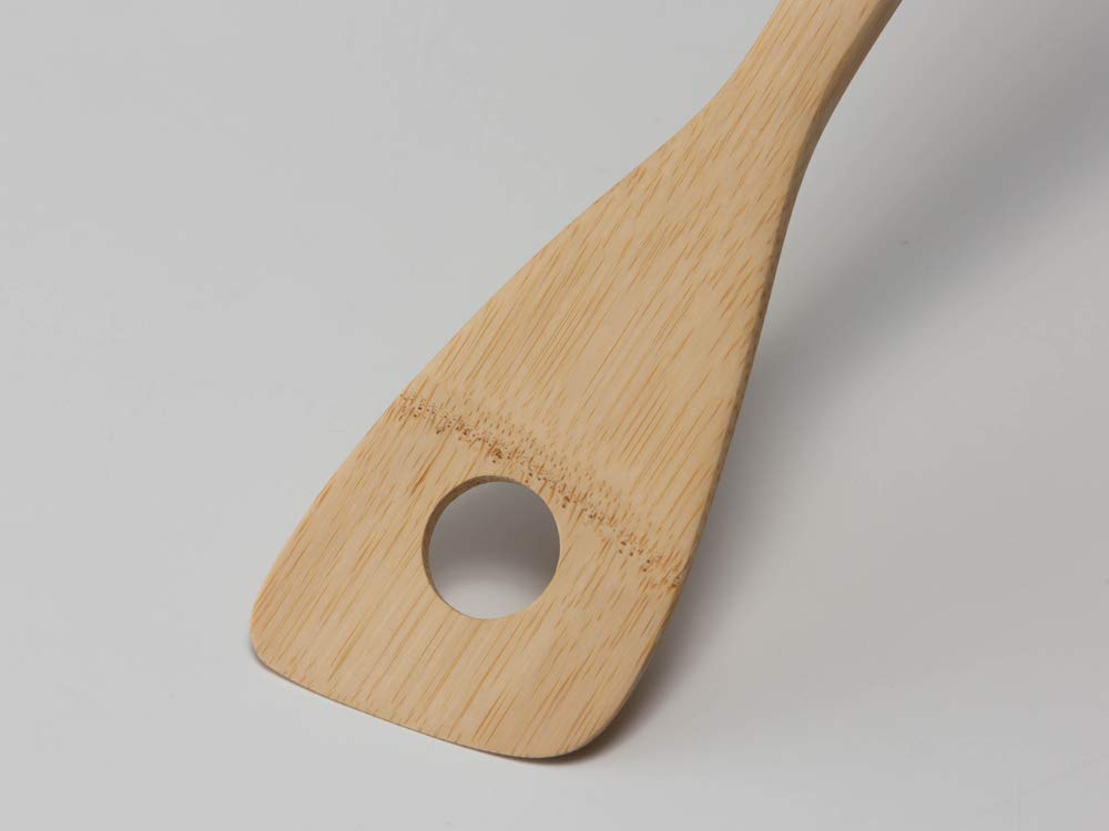 Snow Peak'S Cooking Spatula, Cs-215, Stainless Steel, Bamboo, Made In Japan, Lifetime Product Guarantee, Cooking Utensil, One Si