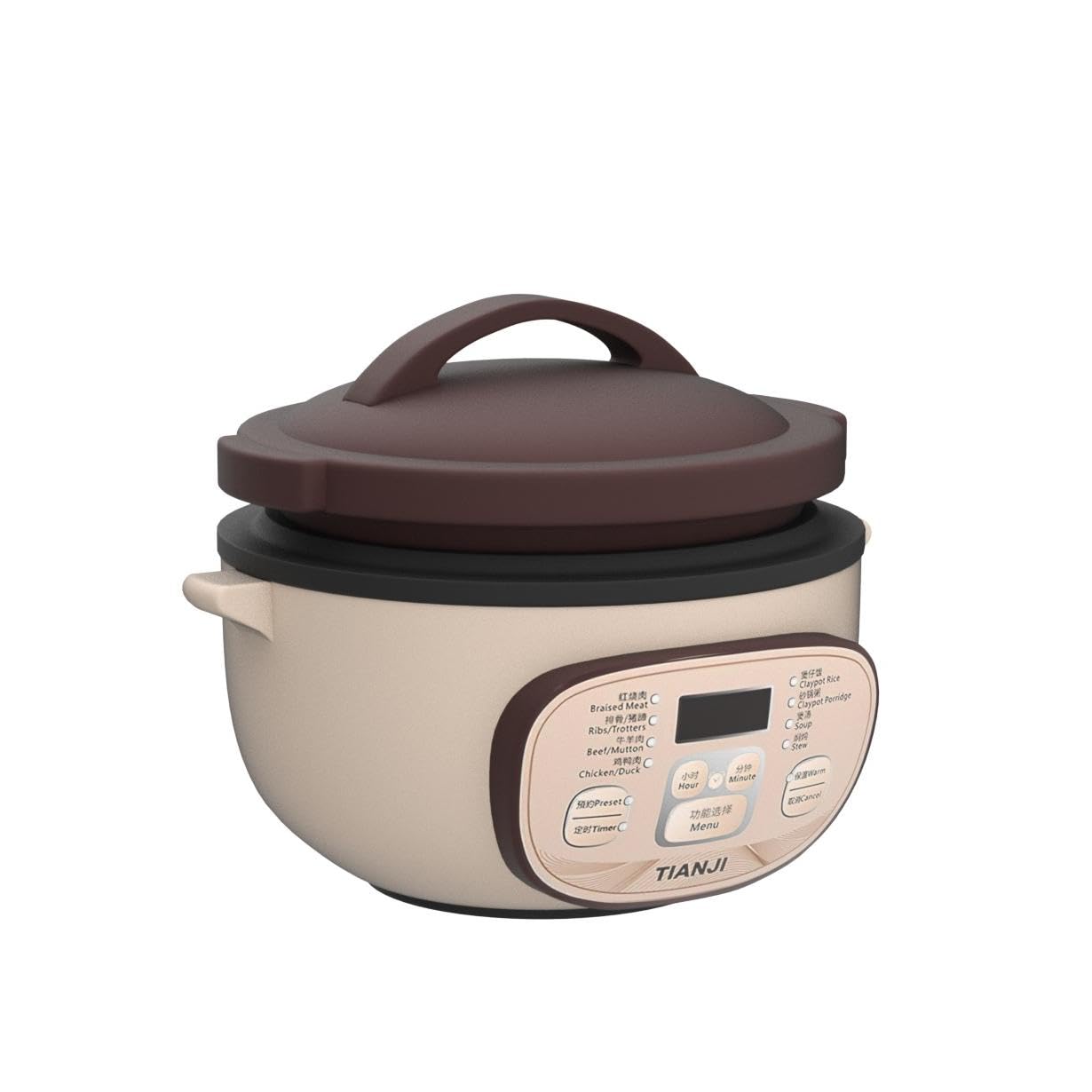 Tianji Dsg-Tz30 Electric Clay Pot Slow Cooker For Claypot Rice And Casserole Porridge, Ceramic Casserole Cooking Pot With Unglaz