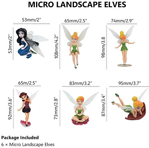 Chocozone 6PCS/Set Miniature Fairy Princess Garden Decor Home Decoration Mini Landscape Dolls for Girls