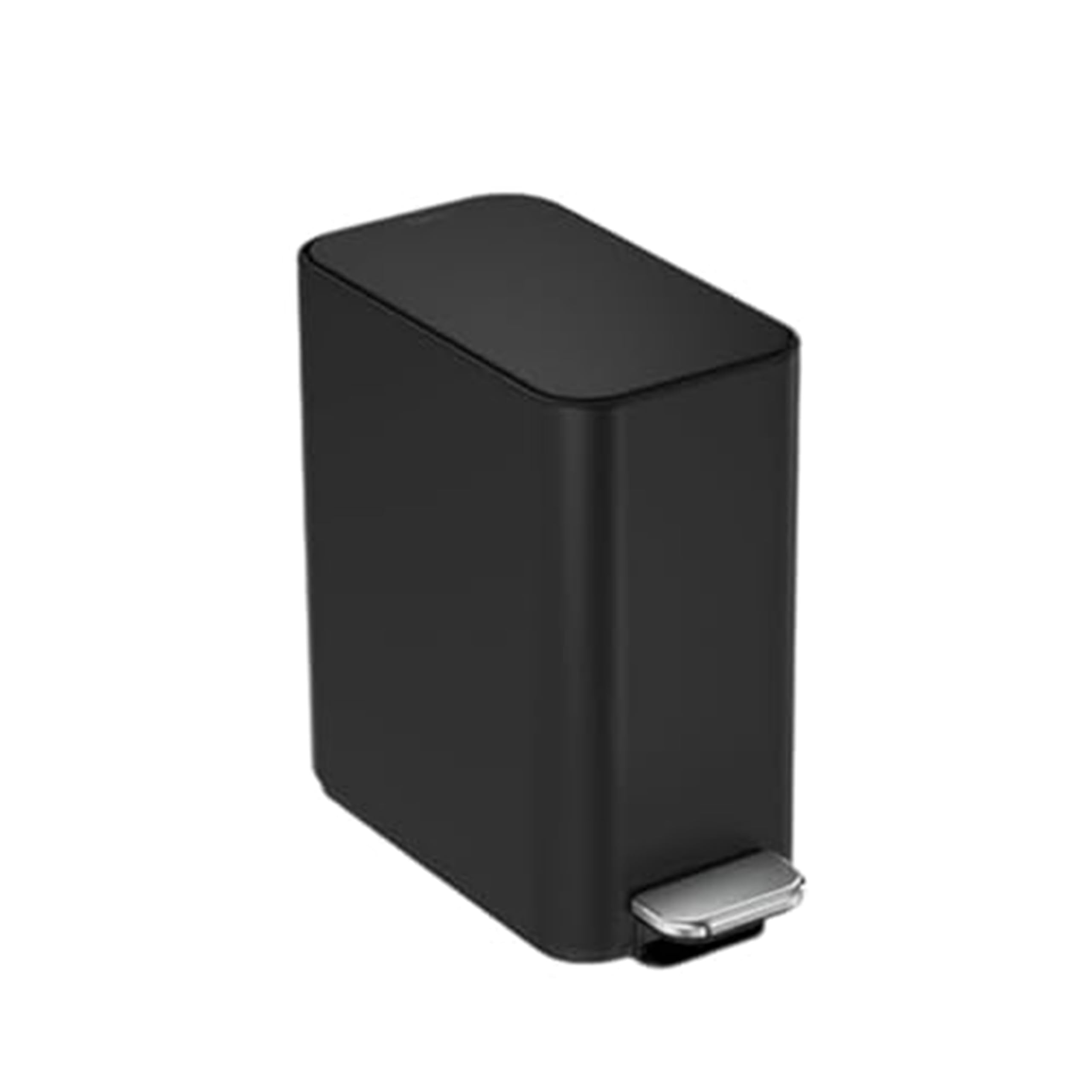 simplehuman 5L Slim Bathroom Trash Can with Soft Close Lid, Stainless Steel Waste Basket with Liner Pocket, 5 Liter / 1.3 Gallon