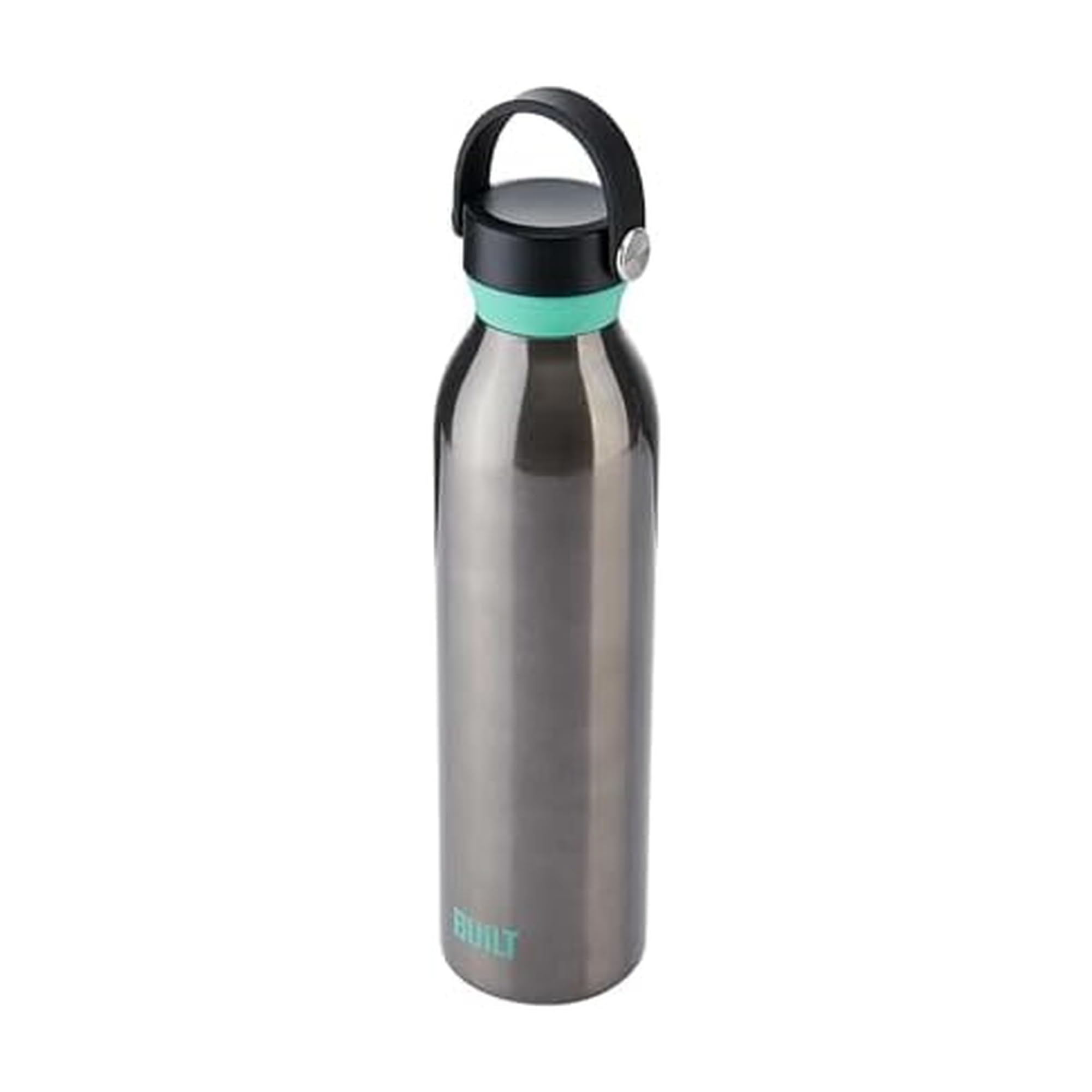 BUILT New York Double Wall Stainless Steel Water Bottle 24 oz  Vacuum Insulated with Handle Lid, Blue Ombre, Keeps Drinks Cold 