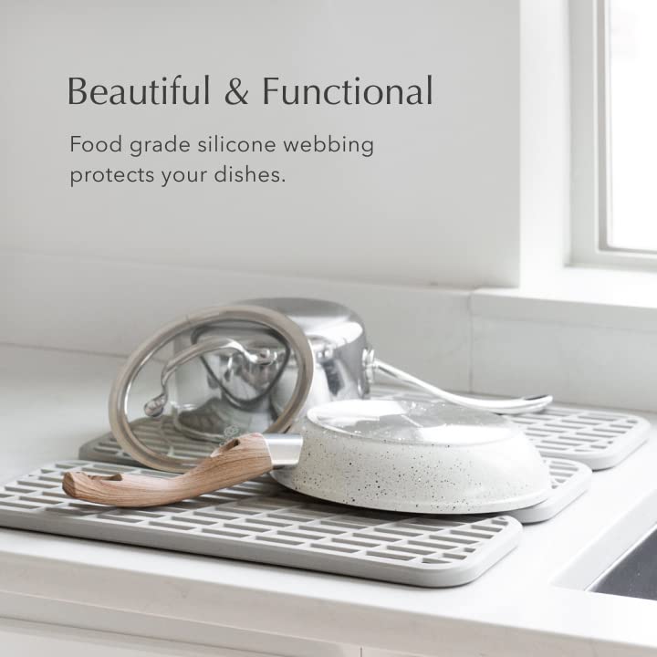 Dorai Home Dish Pad | Diatomaceous Earth Stone Drying Mat For Kitchen Counter | Quick Drying | Stone Dish Drying Mat For Kitchen