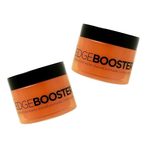 (2Pack) Style Factor Edge Booster Strong Hold Water-Based Pomade 338Oz (Citrus)