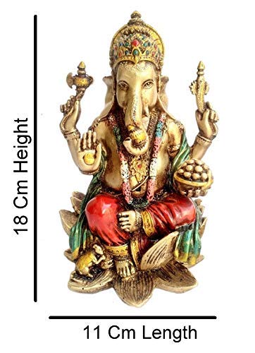Ani Divine Bronze Lord Ganesha Statue Ganpati Figurine Gajanana Son Of Lord Shiva Parvati Idol For House Dcor, Gifts, Diwali Gif