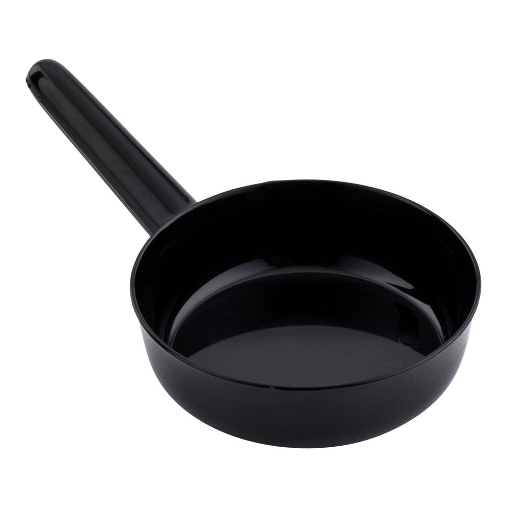 Restaurantware 1 Ounce Disposable Dessert Cups 100 Mini Sauce Dishes - Sauce Pan Design Serve Condiments Snacks Or Samples Black