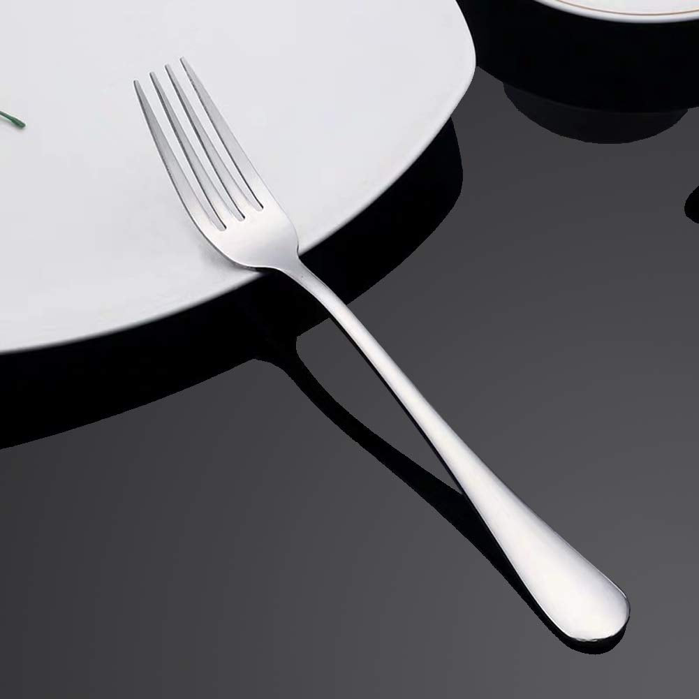 Hansware Dinner Forks 8 Inches Stainless Steel Forks Silverware Kitchen Forks Set Of 6 Heavy Duty Metal Forks For Home, Kitchen