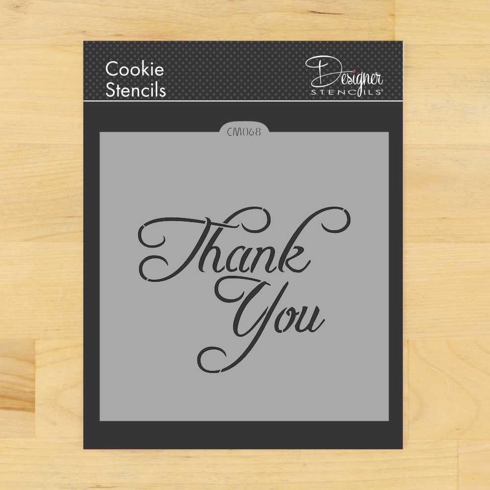 Thank You Cookie And Craft Stencil By Designer Stencils
