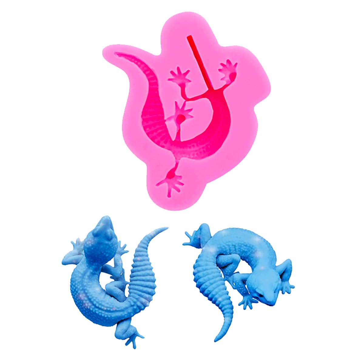Gecko Shape Silicone Mold For Handmade Diy Crystal Jello Cake Topper Decoration Pudding Candy Desserts Pendant Trinket Fondant E
