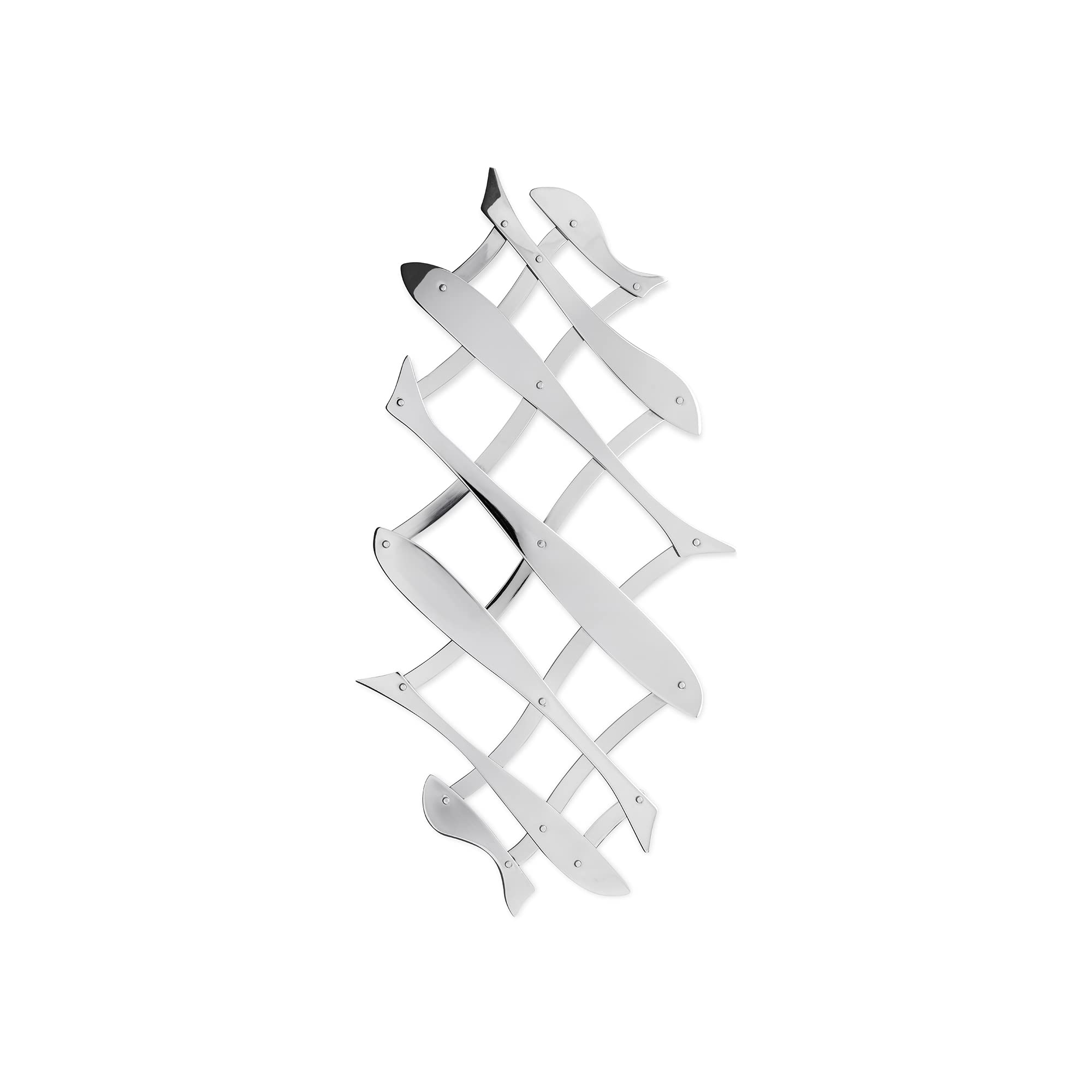 Alessi ''Pescher'' Extensible Trivet In 18/10 Stainless Steel Mirror Polished, Silver