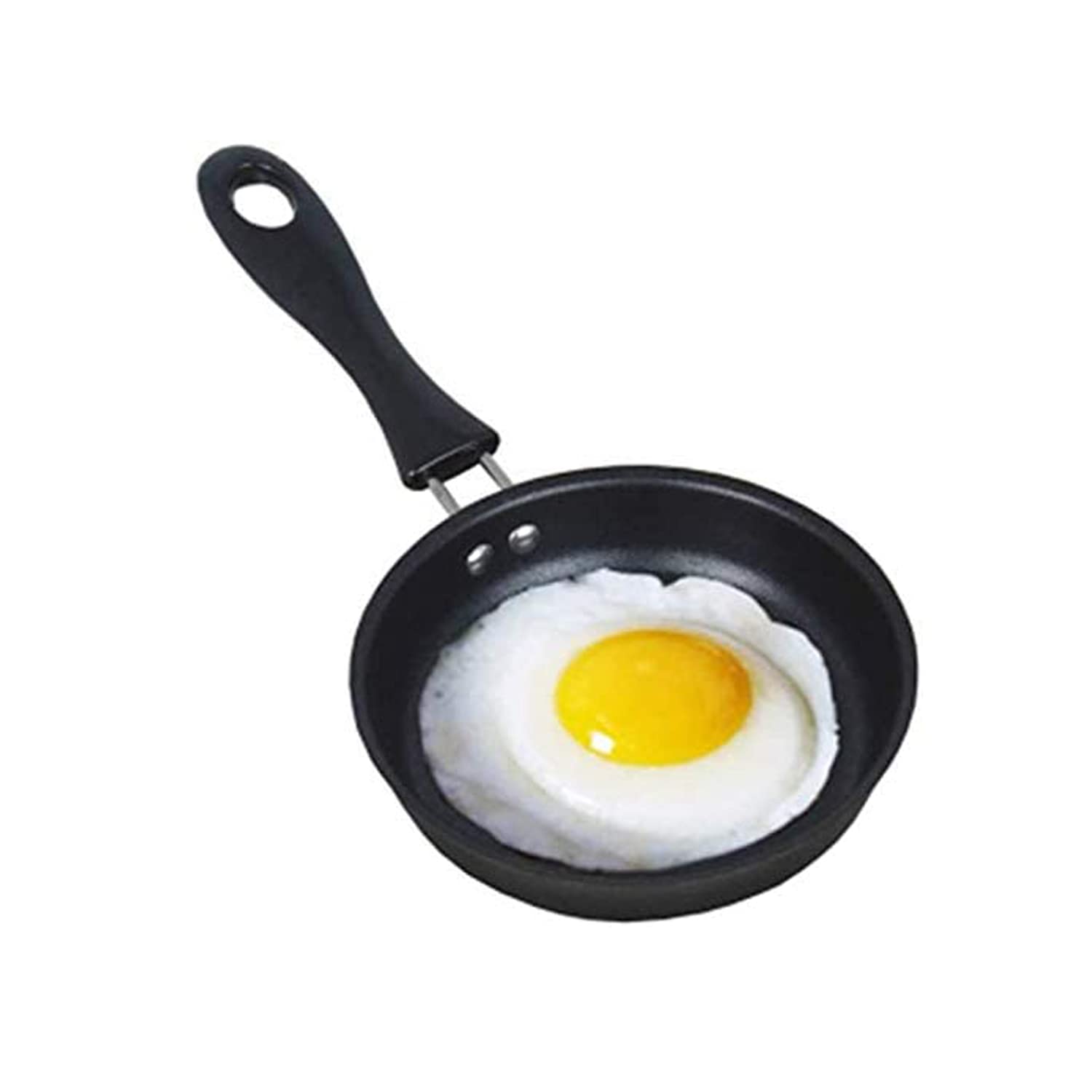 Demoyaya One Egg Frying Pan, Mini Induction Frying Eggs Pan, 4.7'' Single Egg Durable Small Pan With Handle Heat Resistant Non S