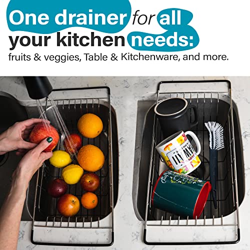 Better Houseware 1484.8 Over Sink Dish Drainer  19.25 x 8.25 x 4.5  Stainless Steel