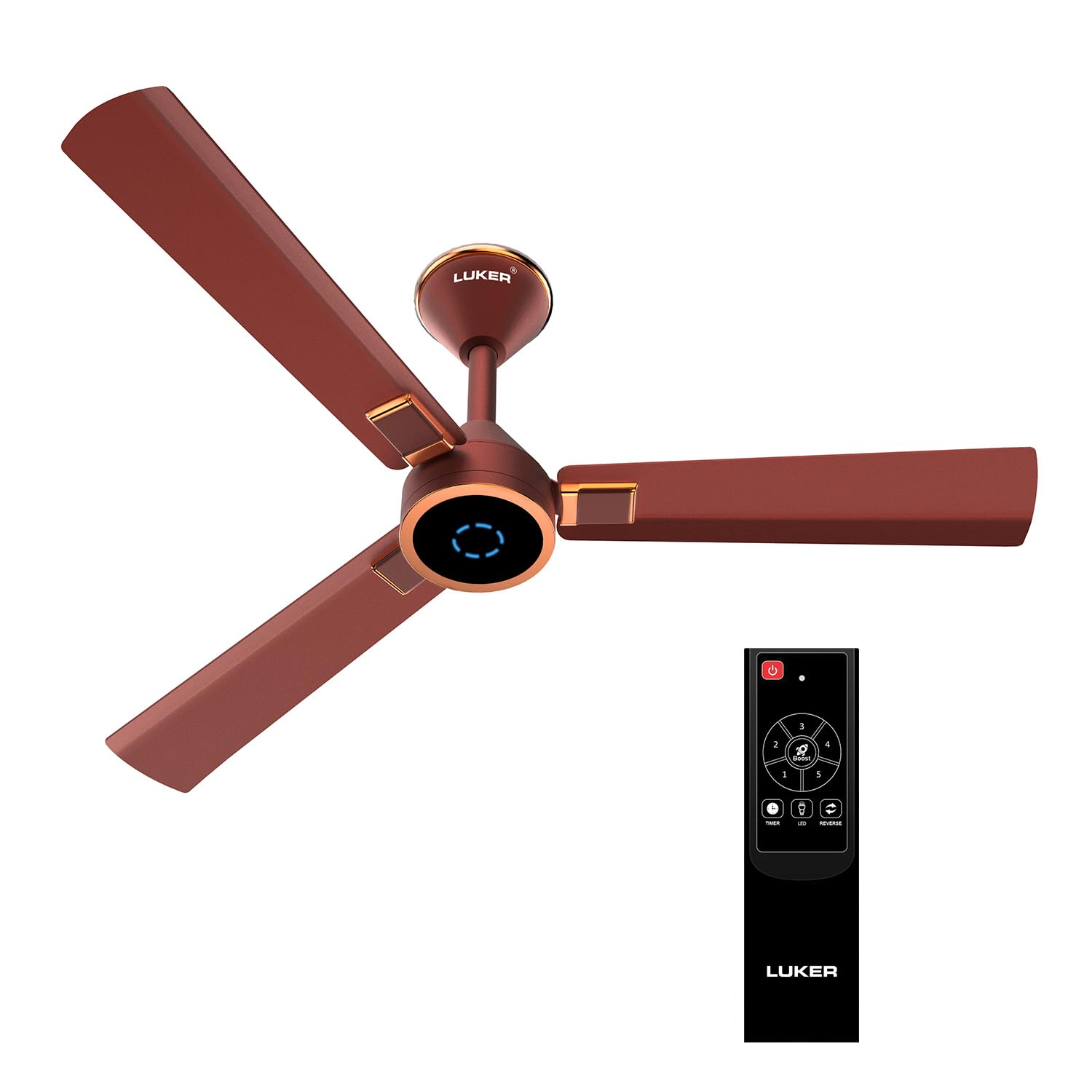 Luker Jvluker Usa Alpha Galaxy 1320Mm Bldc Ceiling Fan With Remote, Bee 5 Star Rated Energy Saving Fan Ceiling, High Air Deliver