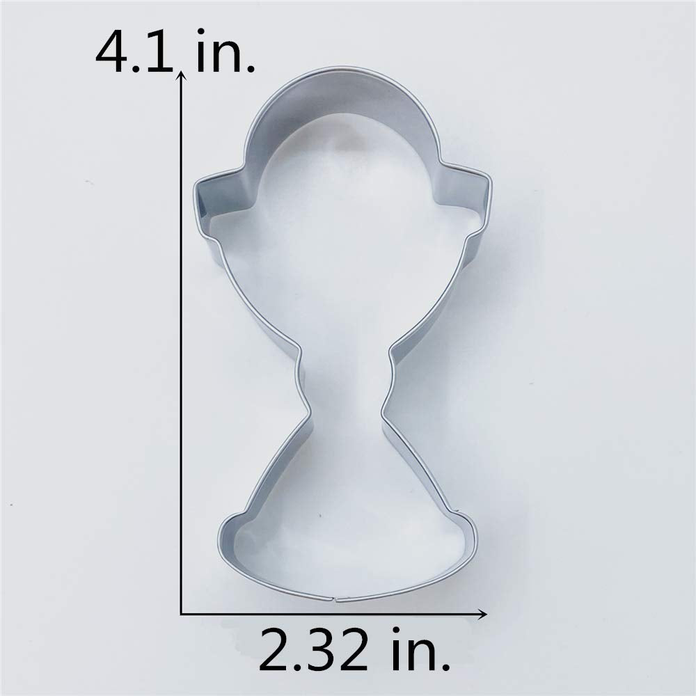 Liliao Chalice Cookie Cutter Holy Cup Christian Baptism Fondant Biscuit Cutter - 2.3 X 4.1 Inches - Stainless Steel