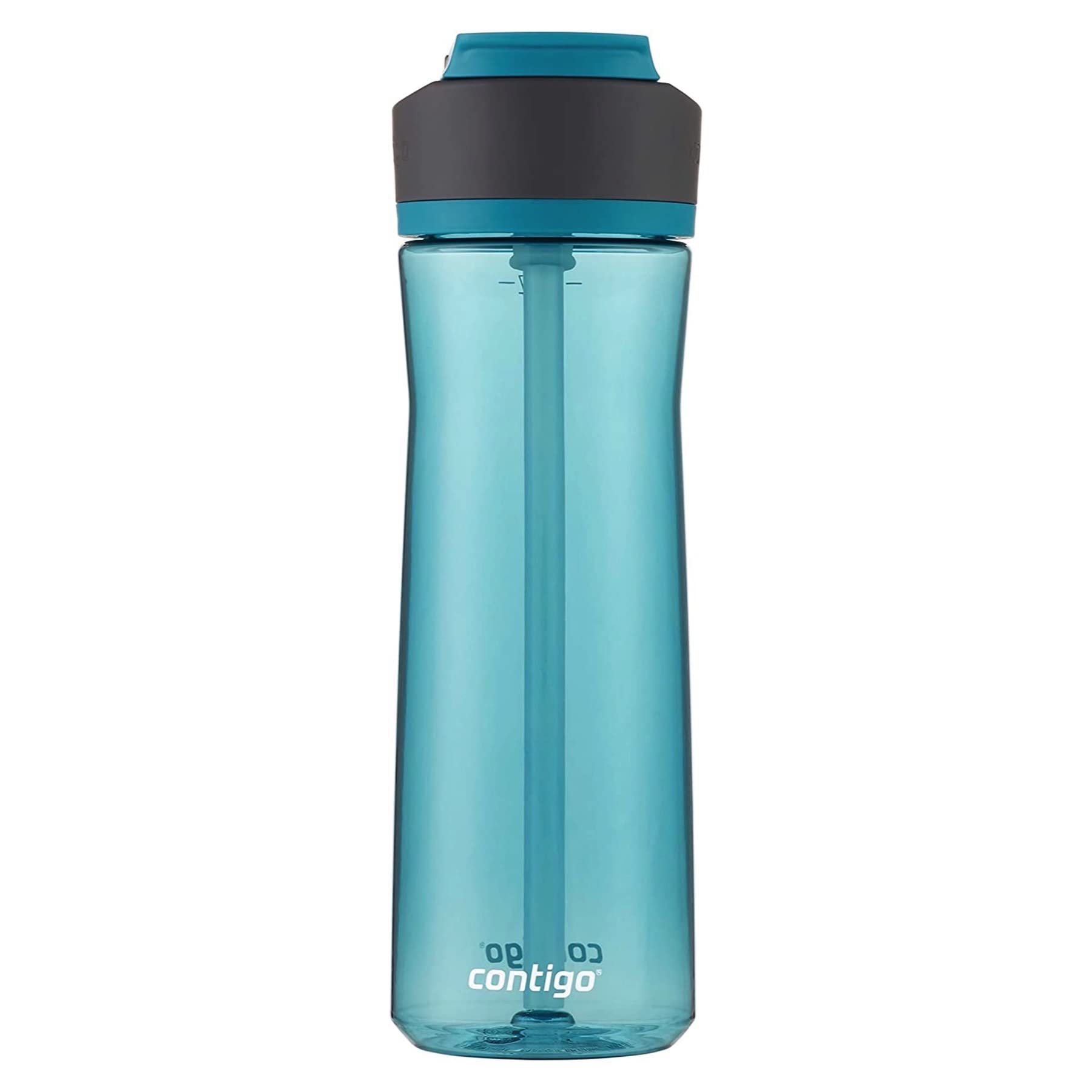 Contigo Ashland 2.0 Leak-Proof, Dishwasher Safe Water Bottle With Lid Lock & Angled Straw, Interchangeable Lid, 24Oz - Juniper