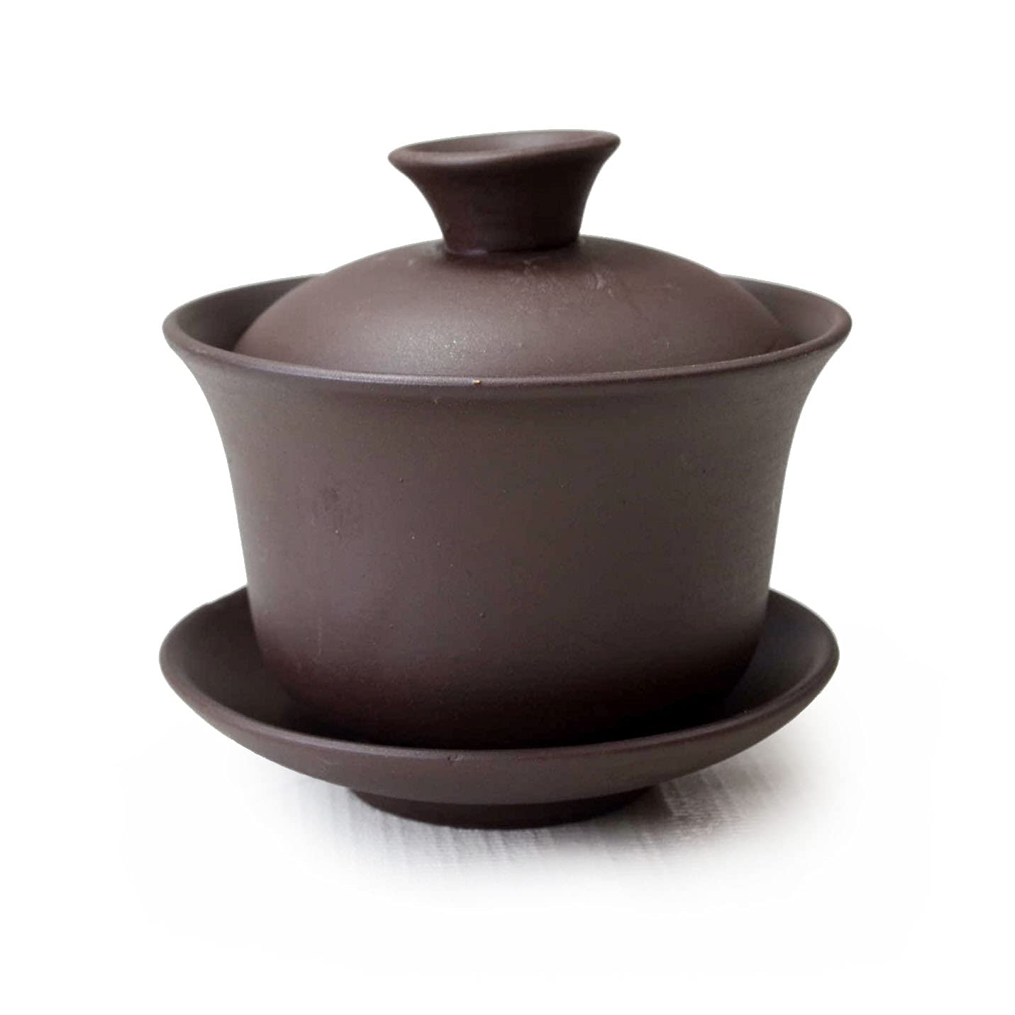 Yxhupot Gaiwan 150Ml Sancaiwan Brown Teacup 5Oz Tureen Tray Cup Tea Lid Bowl Saucer (Brown)