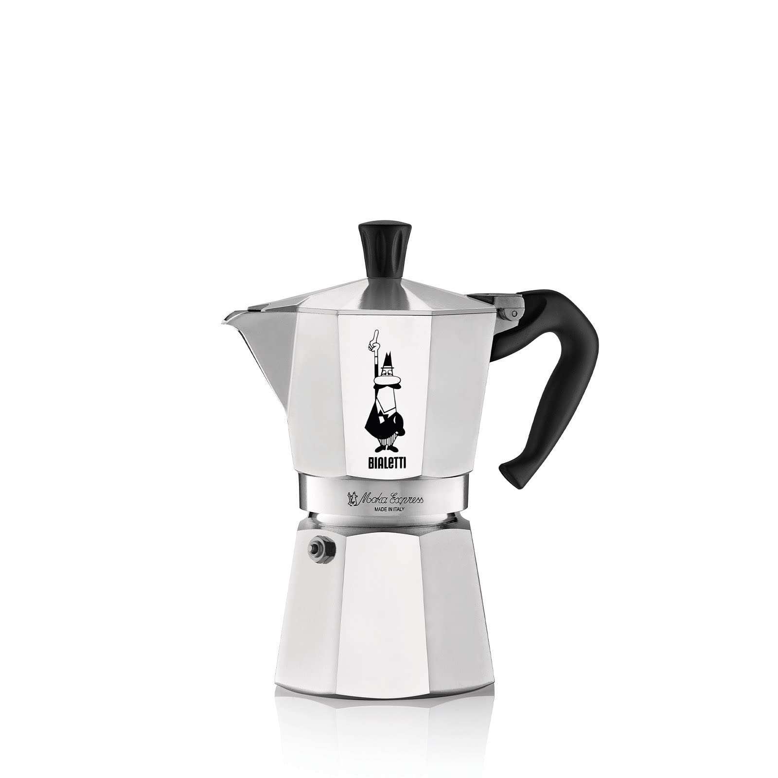Bialetti - Moka Espress: Iconic Stovetop Espresso Maker  Makes Real Italian Coffee  Moka Pot 6 Cups (6 Oz)  Aluminium  Silver