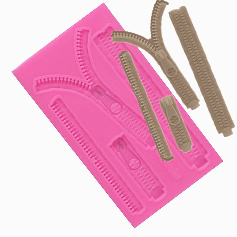 Guratapa 3Pcs Zipper Chain Silicone Molds For Diy Fondant Candy Making Chocolate Mold Desserts Ice Cube Gum Clay Biscuit Plaster