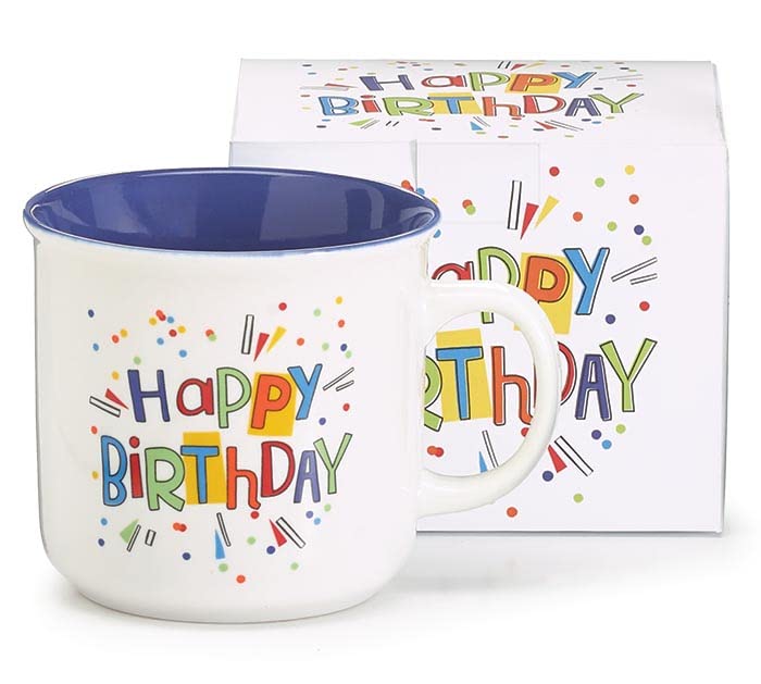 burton+BURTON Happy Birthday With Confetti Coffee Mug