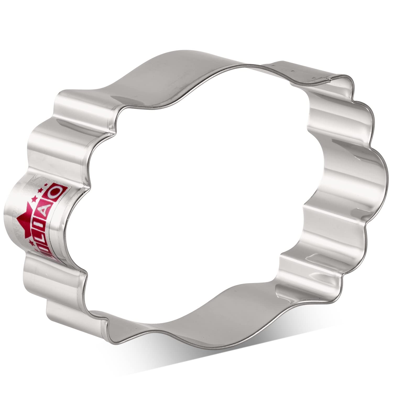 Liliao Plaque Cookie Cutter Fancy Frame Biscuit Cutter For Wedding - 4.56 X 2.95 Inch - Stainless Steel