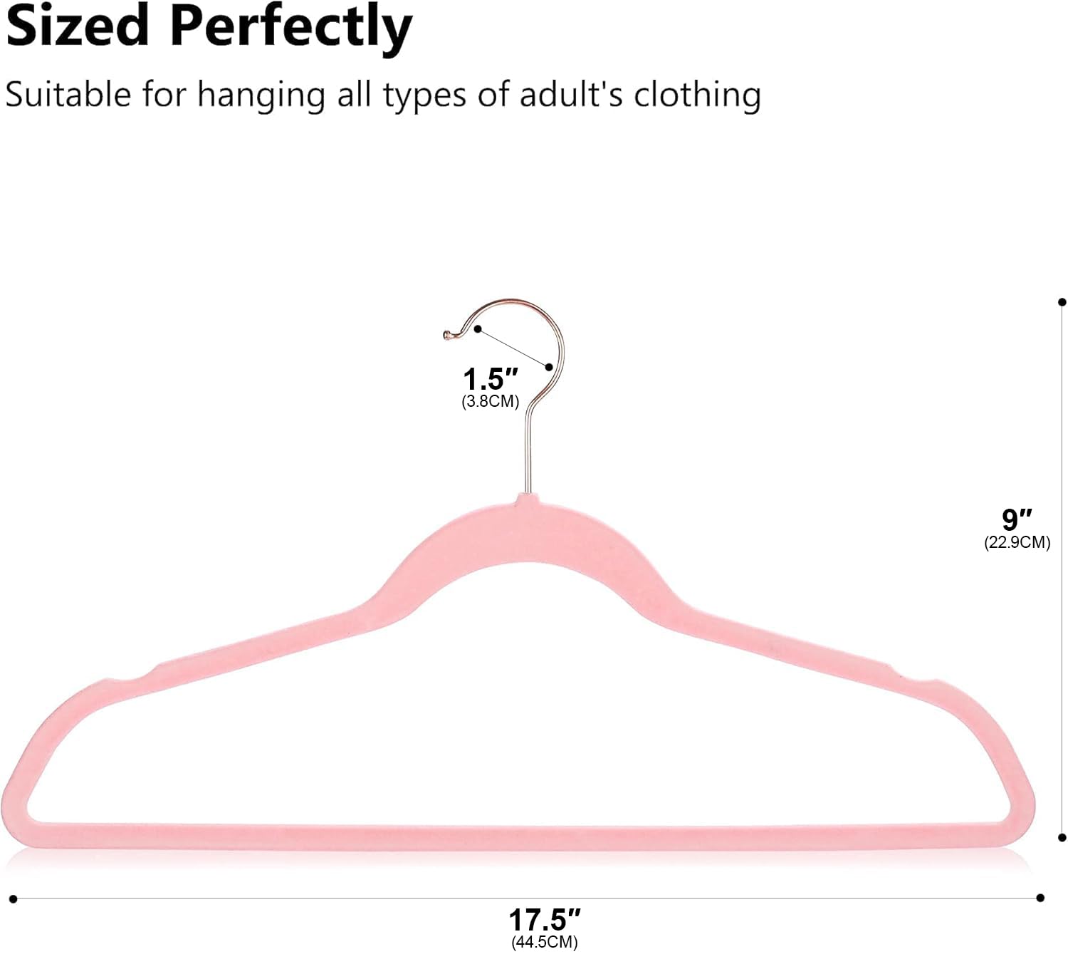 Cozymood Luxury Pink Velvet Hangers 60 Pack  Premium Clothes Hangers Non-Slip Felt Hangers  Strong Pink Hangers Heavy Duty Coat Hangers  Sturdy Suit Hangers Space Saving  No Shed  360 Rotating Hook