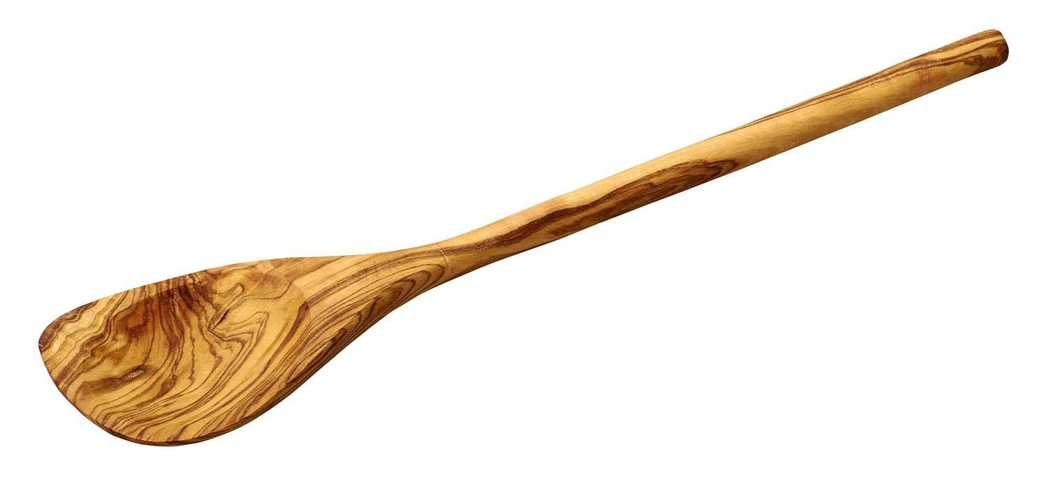 Naturally Med - Olive Wood Corner Spoon/Spatula. Olive Wood Cooking Spoon 12''. Spoon For Cooking, Stirring. Handmade By Artisan