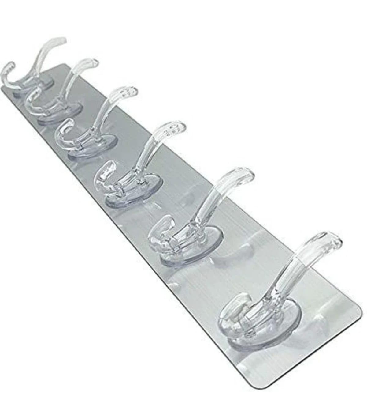 Bhasvara Self Adhesive Pvc Wall Hanger Hook Sticker Transparent For Hanging Clothes,Towel,Key Home Kitchen Tools Office Bathroom