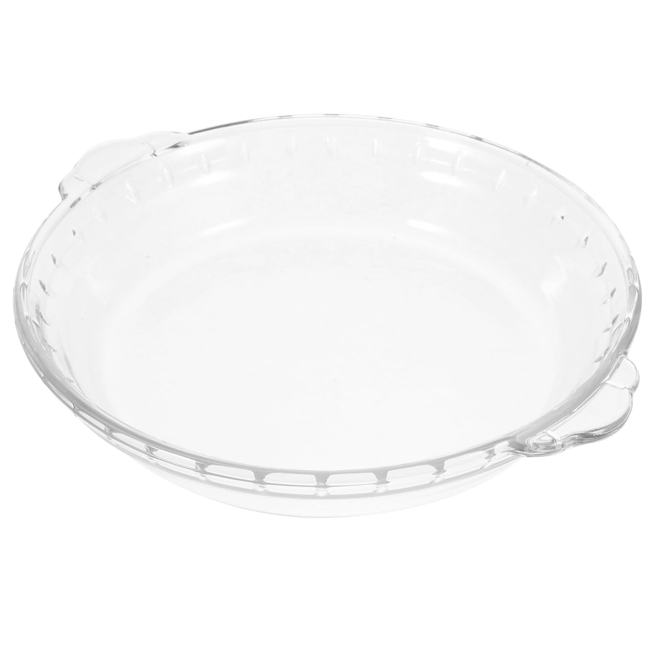 Kichvoe Glass Pie Plate 9.25 inch Transparent Pie Pan for Baking Pies Quiches and Tarts Heat Resistant Microwave Oven Dish for C