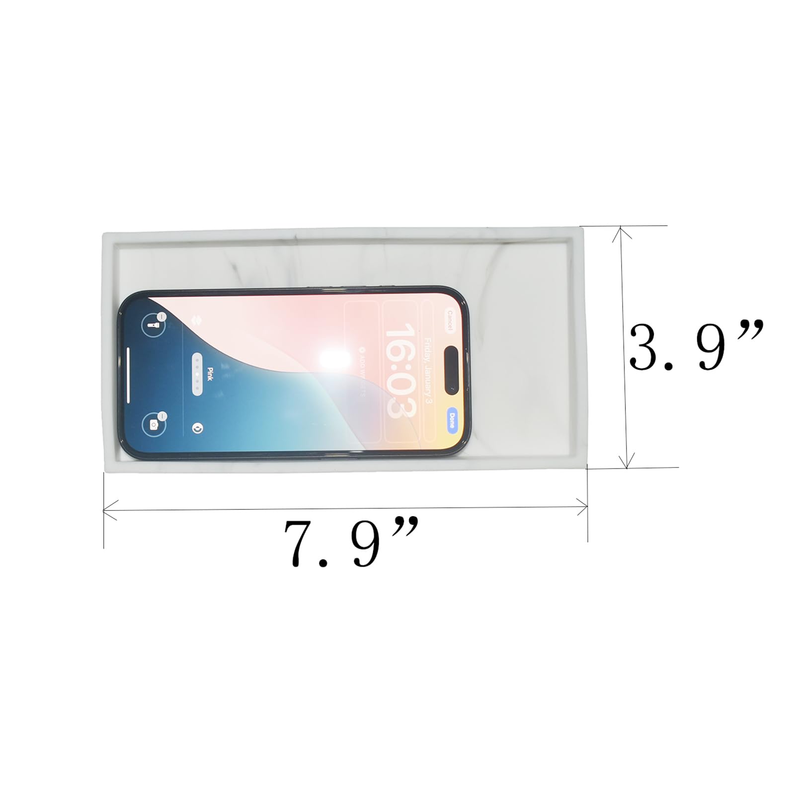 Dnc Bathroom Tray, Small 7.9'' Silicone Vanity Tray For Counter, Kitchen Sink Soap Tray For Dish Holder Dispenser Countertop Toi