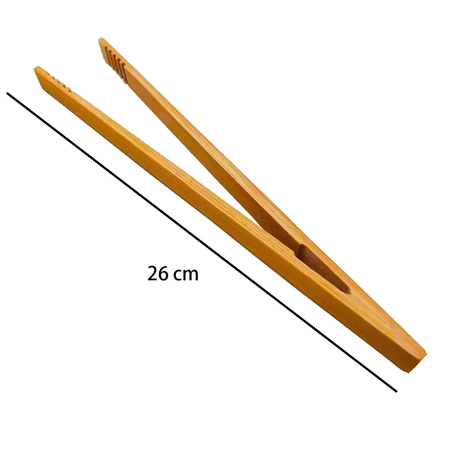 2 Pieces Natural Bamboo Toast Tongs, Toast Tongs, Bamboo Tongs,10.2 Inches Long Tongs With Anti-Slip Design,For Toaster,Fruits,