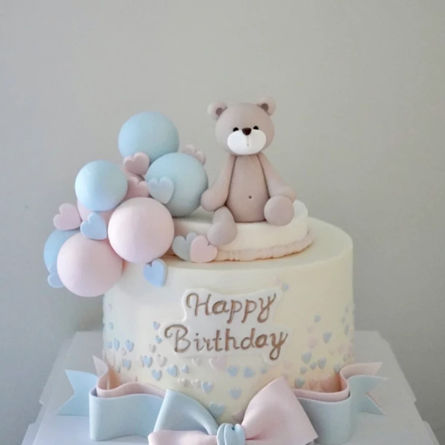 Rfghac Bear Silicone Fondant Molds For Cake Decorating Candy Chocolate Gum Paste Crafting Polymer Clay Set Of 5