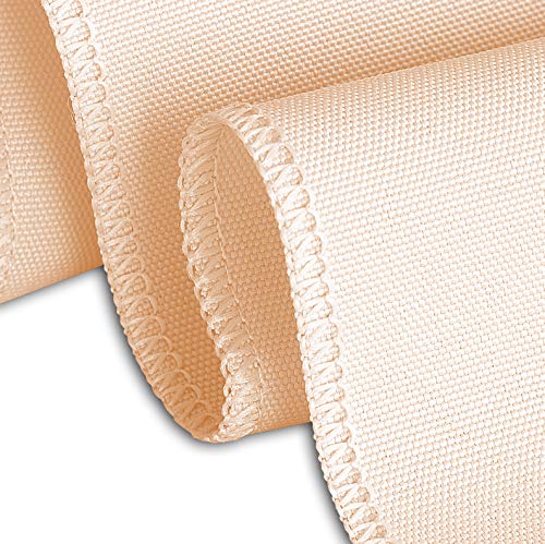 Linentablecloth 120-Inch Round Polyester Tablecloth Peach