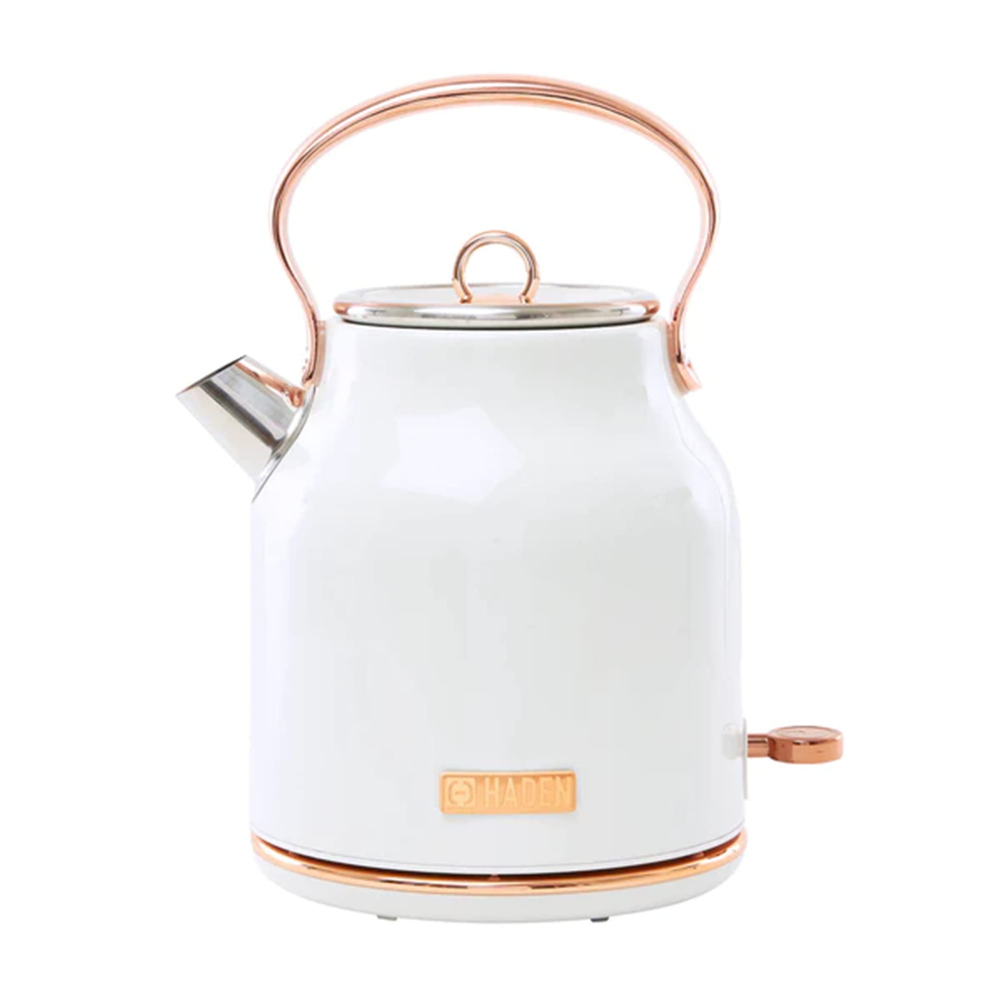 Haden 75089 Heritage 17 Liter Stainless Steel Body Countertop Retro Electric Kettle With Auto Shutoff & Dry Boil Protection (Ivo