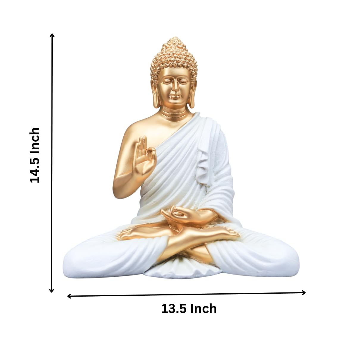 The Advitya Polymarble Meditating Buddha Idols For Home Decor/Buddh/Gautam Buddha Statue Lord Figurine/Murti Religious Gift Item