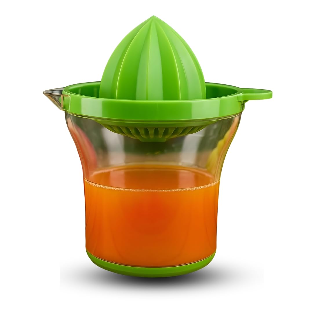 Givni Mart Manual Citrus Juicer With Measuring Cup  Hand Press Lemon Orange Juicer, BpaFree Fruit Squeezer With Seed Filter, E