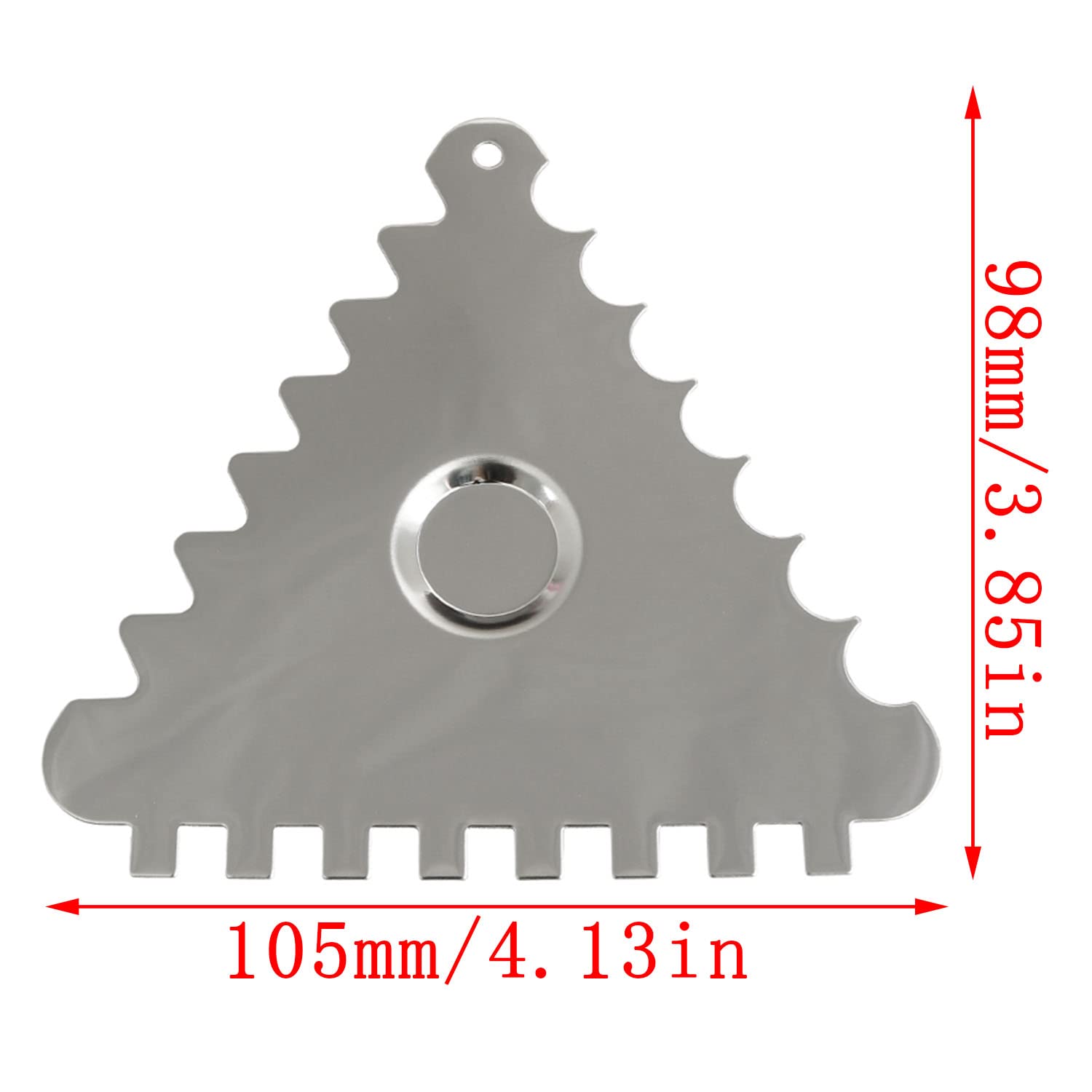 Yyangz 2Pcs Stainless Steel Triangle Shaped Cake Scraper, Cake Decorating Tools, Edge Side Jagged Wave Double Sided Patterned Co