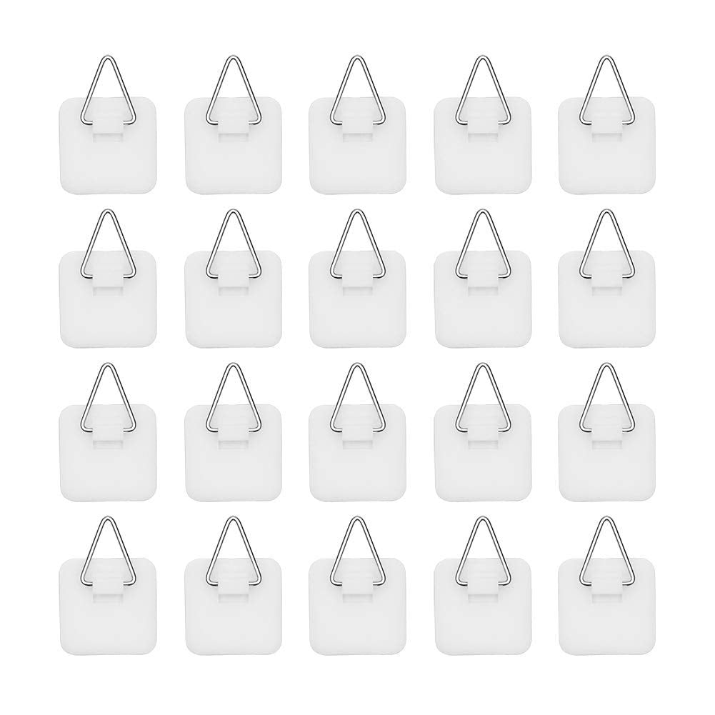 Artliving 1.25 Inch Invisible Adhesive Plate Hanger Set Vertical Plate Holders For The Wall(50 Pack)