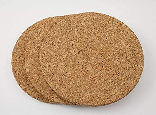 Ikea Cork Heat Trivet Table Mat Set of 3 - 19 cm Diameter, Durable and Stylish Kitchen Accessory