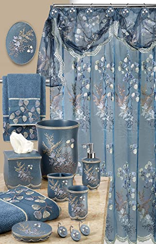 Zahari Home Capri Bathroom Rug Luxury Bath Rug Washable Beautiful Shower Mat Unique Design Stylish Non Slip Shower Mat Royal Blu