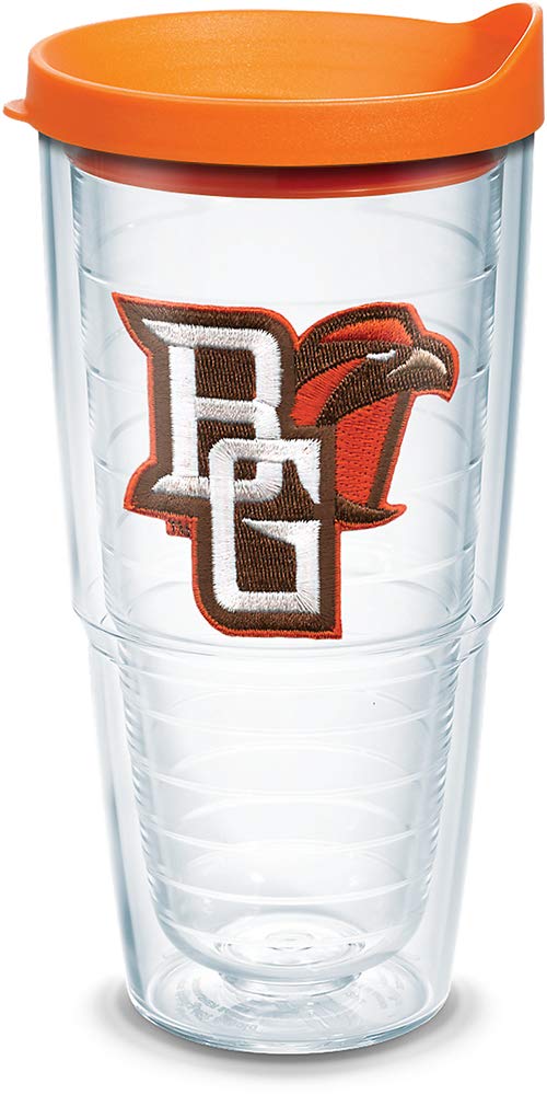 Tervis Bowling Green Falcons Logo Tumbler With Emblem And Orange Lid 24Oz, Clear