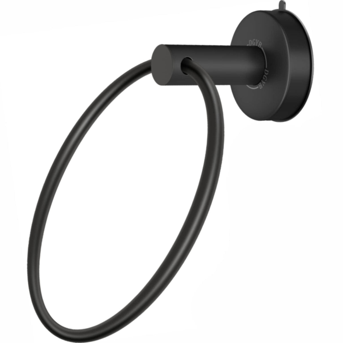 Dgyb Suction Cup Towel Ring Matte Black Hand Towel Holder For Bathroom Wall Sus 304 Stainless Steel Kitchen Towel Hanger