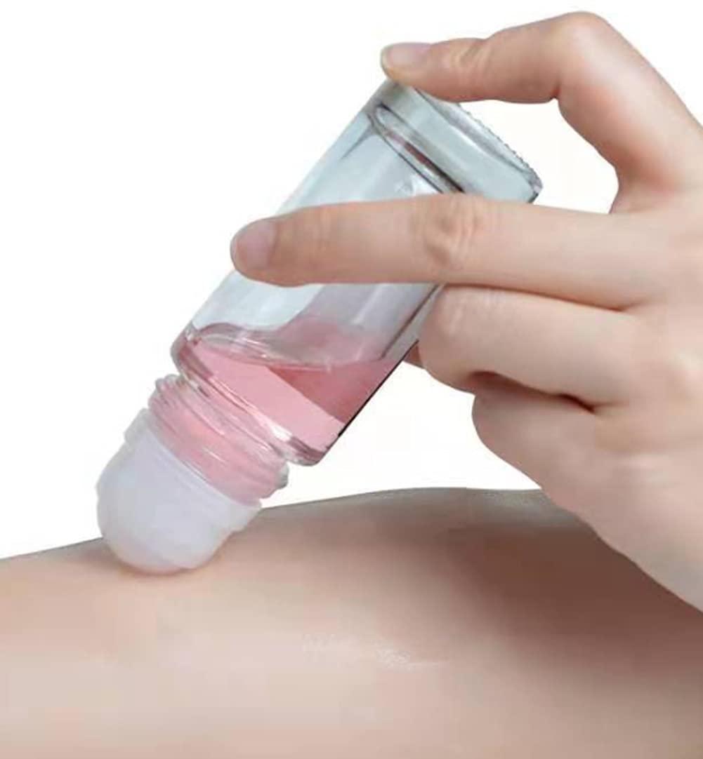 Wresty 4 Pack Of 1.7Oz/50Ml Glass Roll On Bottles Deodorant Roller Bottles Travel Deodorant Containers Diy Rollerball Bottles Fo