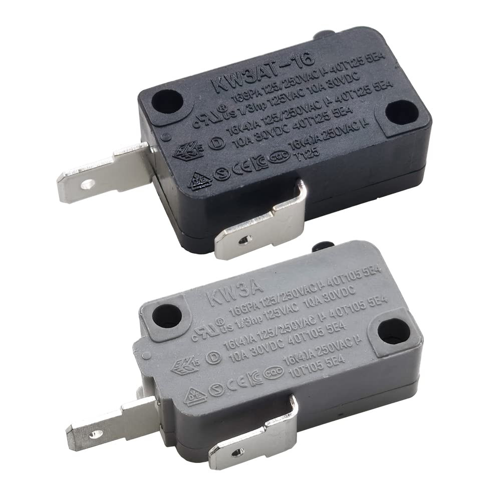 Yoiilnz Kw3A Microwave Oven Door Interlock Switch 16A 125Vac/250Vac Microwave Oven Replacement Part Door Switch(1 Normally Open+