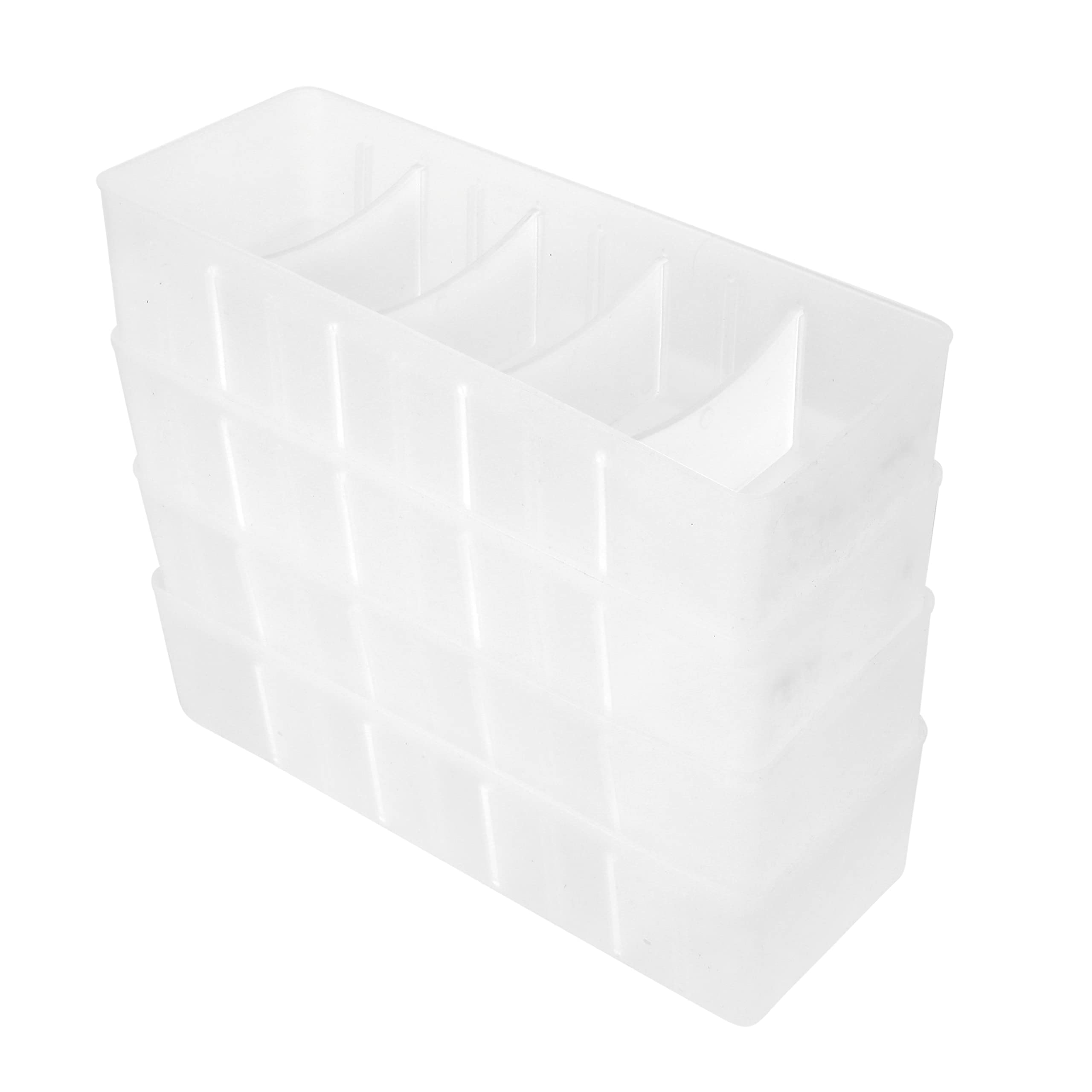 Cutting Edge Stackable Storage Drawer Organiser, Set Of 4, White