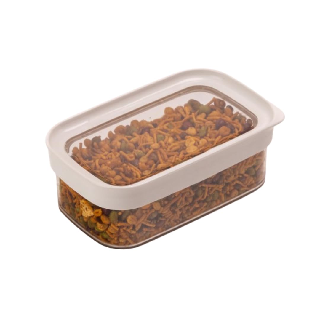 Stacpro Acrylic Airtight Kitchen Containers 500 Ml | Bpa Free Stackable Jar, Modular Storage, Pantry Organiser, Fridge & Dishwas