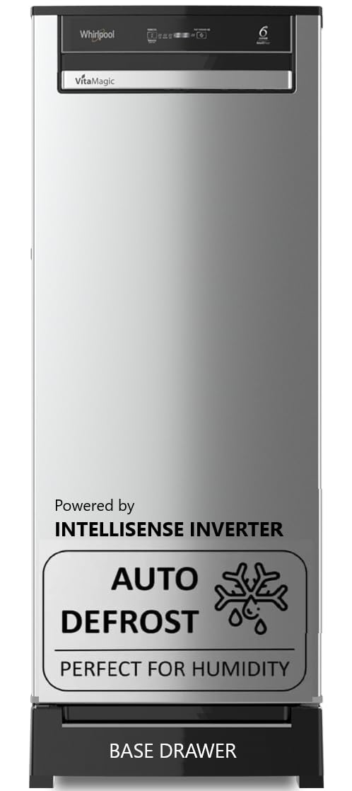 Whirlpool 192 L 4 Star Vitamagic Pro Frost Free DirectCool Single Door Refrigerator (215 Vitamagic Pro Roy 4S Aura SteelZ Frid